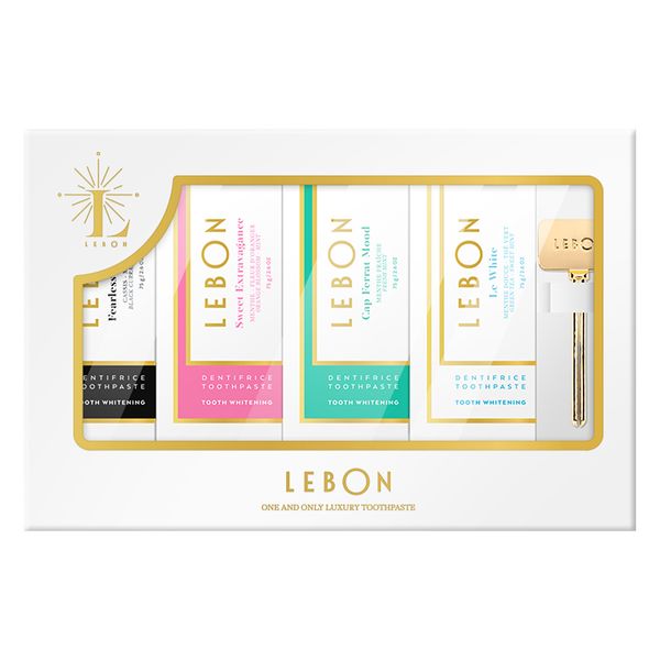 [N Arrival Guarantee] Le Bon Whitening Toothpaste Gift Set (4 types of toothpaste + exclusive squeezer included + shopping bag included!)