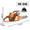 45.4cc Gas Top Handle Chainsaw with 16'' Bar Chain 2-Stroke Engine Cut Tree Wood