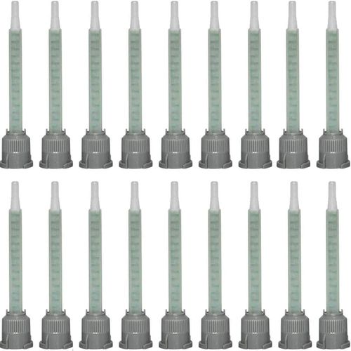 PAGOW 20 Pcs Epoxy Mixing Nozzle Tip, Resin Mixer Adhesive Gun Nozzles for Mix, Gun Applicatior for 50ml/1.7oz AB Glue Cartridge Glue Gun(1:1Ratio)