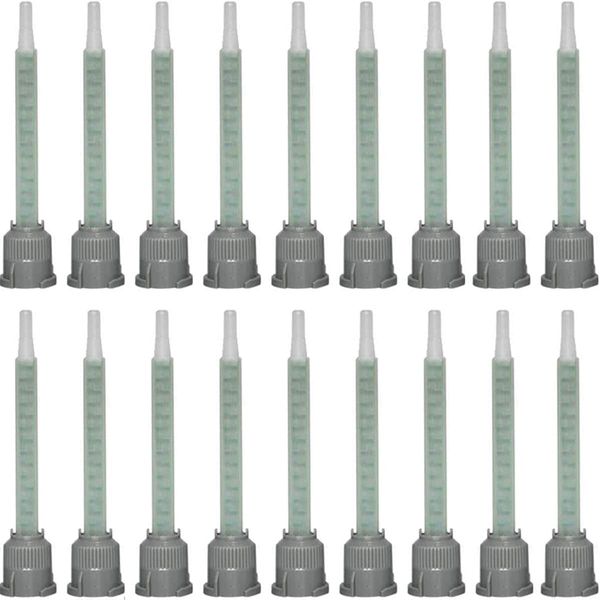 PAGOW 20 Pcs Epoxy Mixing Nozzle Tip, Resin Mixer Adhesive Gun Nozzles for Mix, Gun Applicatior for 50ml/1.7oz AB Glue Cartridge Glue Gun(1:1Ratio)