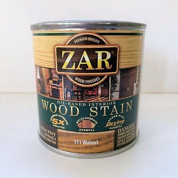 ZAR Half Pint 111 WALNUT Oil Based Interior Wood Stain 11106 1/2 18K13 Can