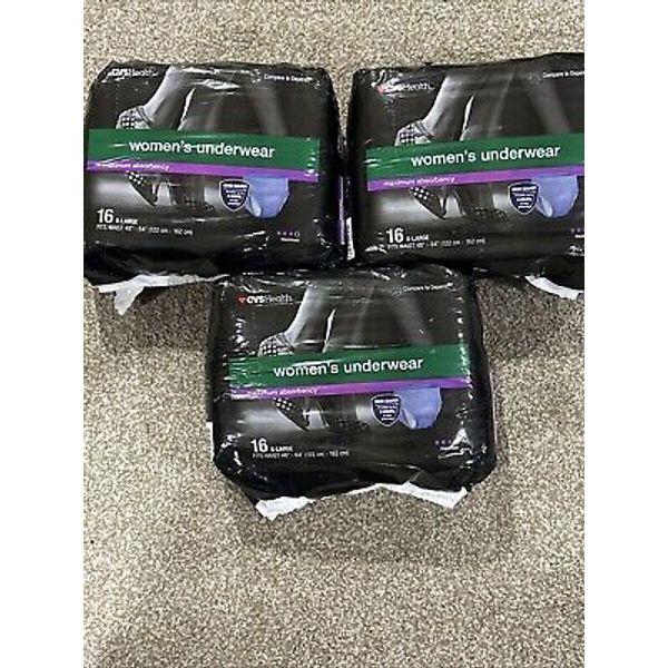 CVS Health Women’s Underwear Maximum Absorbency - 16 Count - XL - 3 Pack