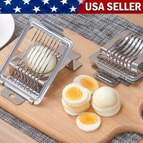 Stainless Steel Boiled Egg Slicer Cutter Mushroom Tomato Ham Kitchen Chopper USA