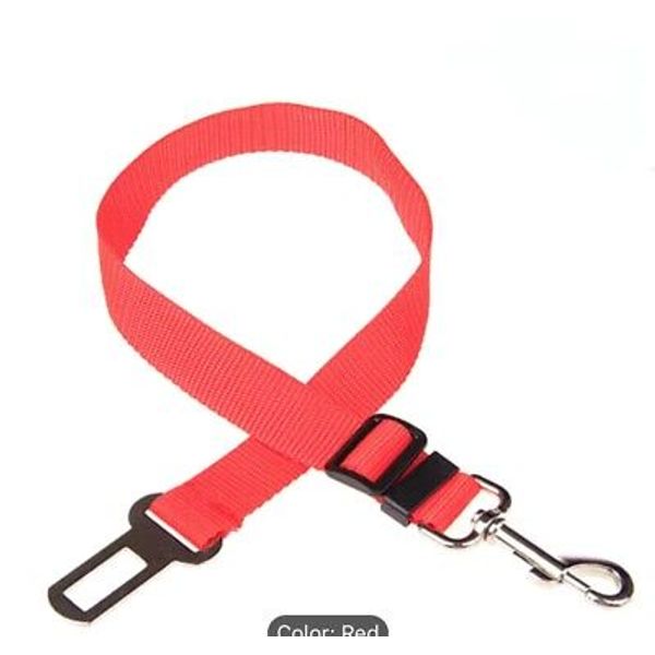 1 Pc Red Adjustable Length Pet Dog Cat Car Seat Belt Pet Belt Pet Accessories