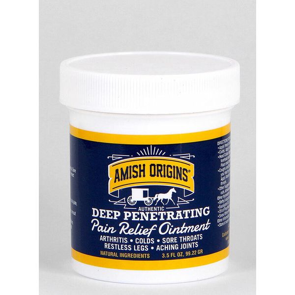 Amish Origins Deep Penetrating Pain Relief Ointment Restless Legs Arthritis 3.5