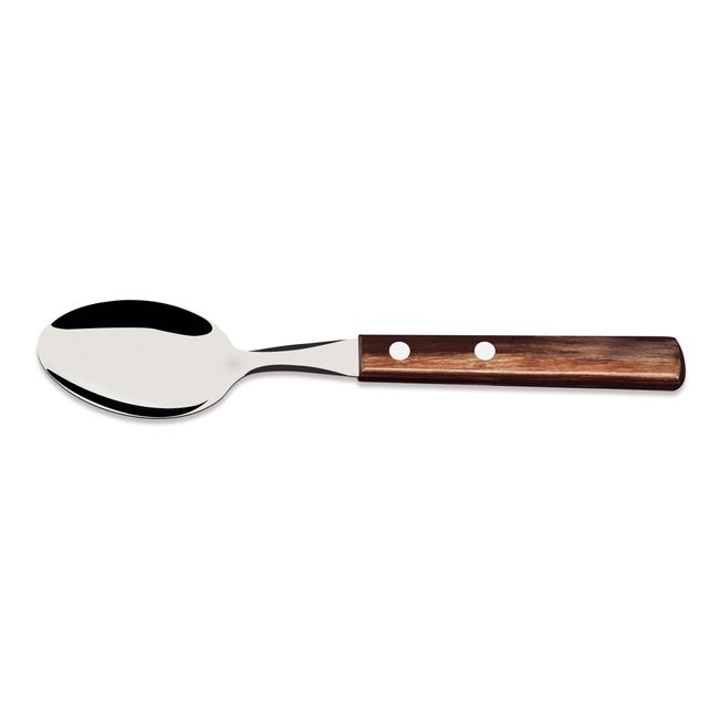 Tramontina 21107/490 Wooden Handle Teaspoon, Polywood, 5.9 inches (15 cm), Dark Brown, Dishwasher Safe, Durable, Lightweight, Natural Wood, Made in Brazil