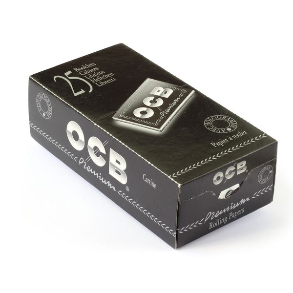 1 Box OCB Premium Black Double Rolling Paper - 2500 Papers