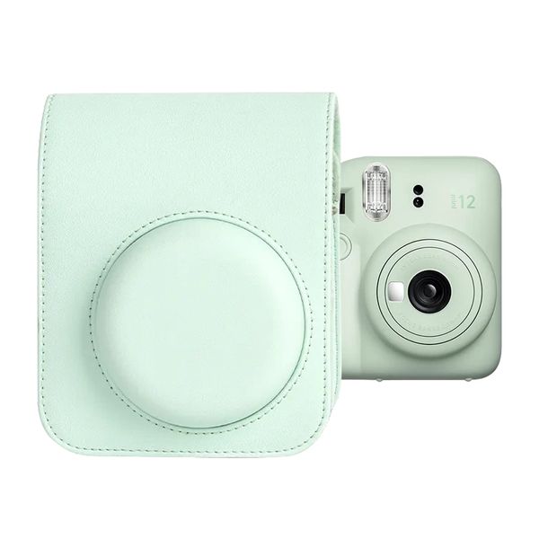 Kimyoaee Instant Camera Mini 12 Case Camera Case with Shoulder Strap For Fujifilm instax Mini12 Camera, green, Modern