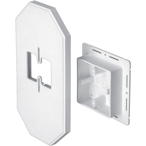 Arlington 8091FDBL Plastic Wall/Vertical Mount All Siding Box Kit With Mega Mounting Plate 7.142 Inch x 0.78 Inch x 13.49 Inch