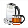 Ovente Electric Glass Kettle 1.7L Prontofill Technology Silver KG733S + FGK27B