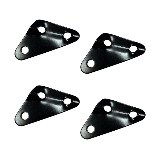 Merrowstore Triangular Aluminum Universal Hardware 4 Piece Triangle Lightweight Durable Rope Tensioner Large, Black