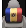 Moldova Flag Car Headrest Neck Support Pillow with Memory Foam (2 Pack)
