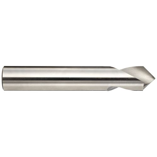 YG-1 - 0241L High Speed Steel NC Spotting Drill Bit, Uncoated (Bright), Straight Shank, Slow Spiral, 90 Degree, 3/8" Diameter x 3-1/2" Length (Pack of 1)