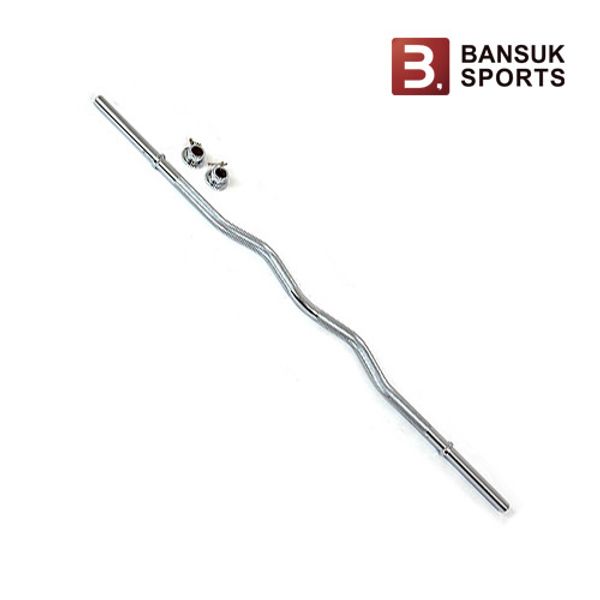 Banseok Sports Curl Bar Weight Bar EZ Bar EZ Curl Bar Deadlift Weight Barbell 264023, ② Small Bar - 130cm