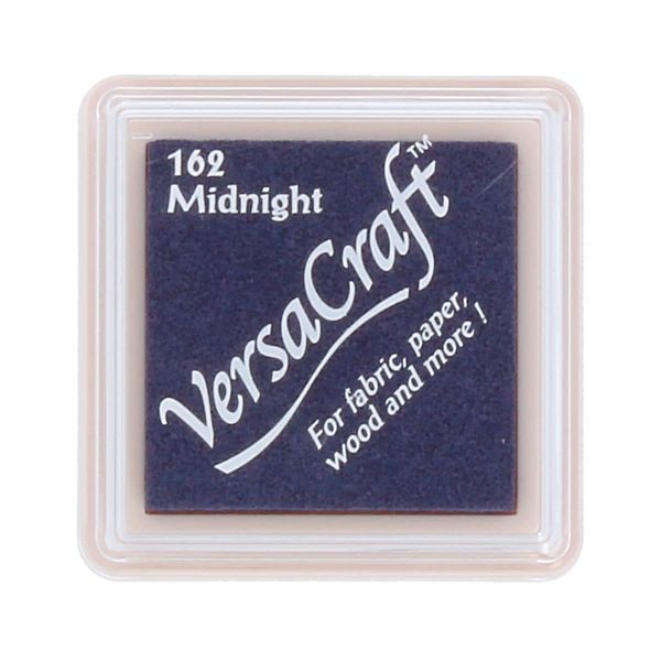 Tsukineko Square Pigment Ink Pad-Midnight Blue, 25 x 25 mm, for Fabric, Paper, Wood etc., Archival, Cotton, 3.4 cm (Ink Pad)