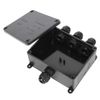 IP68 Waterproof Junction Box External Junction Box Outdoor Cable Connector Case Electronic Enclosure PC Black