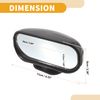 Partuto 1 Pair Universal Blind Spot Car Mirrors - Car Adjustable - ABS Black