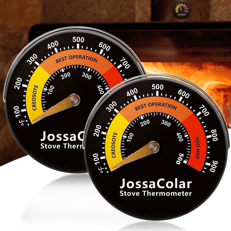 JossaColar Wood Stove Thermometer Log Burner Thermometer Magnetic, Flue ...