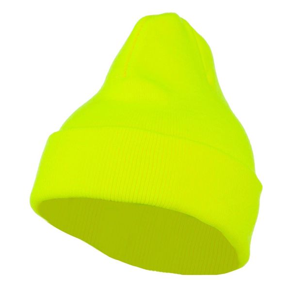 MG Neon Acrylic Long Beanie - Yellow OSFM
