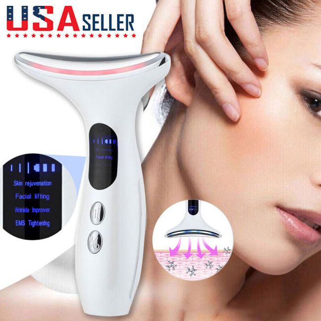 Wrinkle Remover LED Skin Therapy Device for Neck and Face with 3 light settings