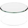Plymor Clear Acrylic Cylinder Display Riser with Mirror Top, 2" H x 4" D