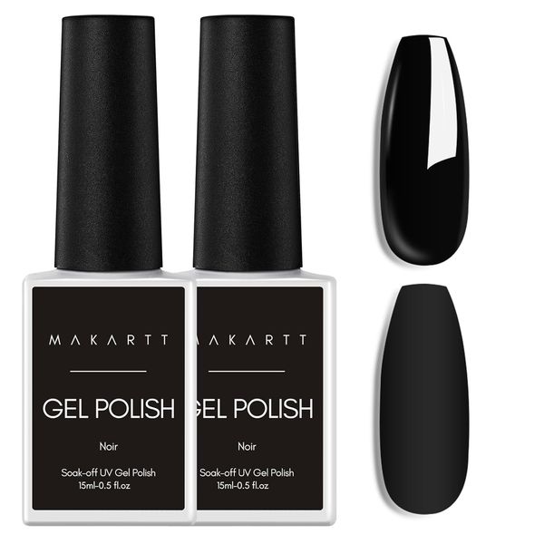 Makartt Gel Nail Polishes Black Colors Gel Polish Set Soak Off Nail Lamp Nail Gel Polish DIY Manicure Kit