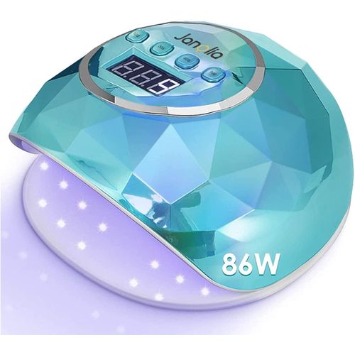 Janolia Nail Dryer Lamp, 86 W Led UV Nail Lamp with Sensor LCD Display For Gel Nails, Professional Nail Lamp for Fingernail and Toenail Nail Design with 4 Timers, Suitable For All Gels