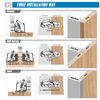 Ravinte 8 Pack Hidden Hinges Soft Close Surface Mount Kitchen Cabinet Hinges, No Pre-drilled for Kitchen Cupboard
