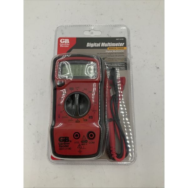Gardner Bender 14 Range 4-Function Manual Ranging Digital Multimeter With Rubber