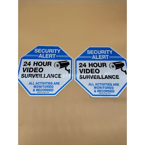 2-Pack Video Surveillance Signs, 10 x 10 Rust Free .040 Aluminum Security NICE!