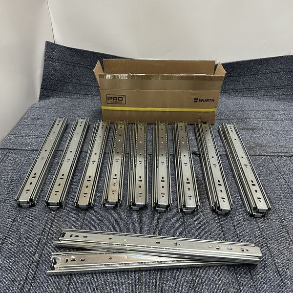 Wurth Pro 3.0 Series 16” Full Ext Side Mount Drawer Slides ( 10 Prs By Box)