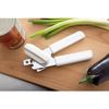 KitchenCraft Multi Function Can Opener with Built in Bottle Cap Remover, 18cm (7.1"), White/Silver