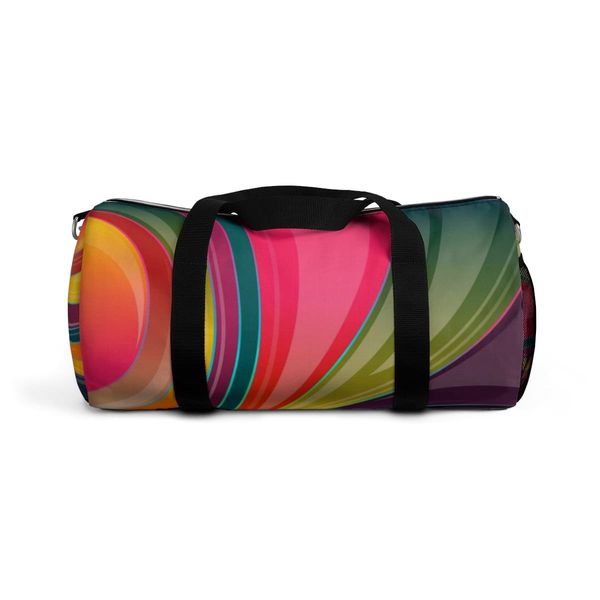 Duffel Bag, Carry on Luggage, Multicolor Swirl - Small