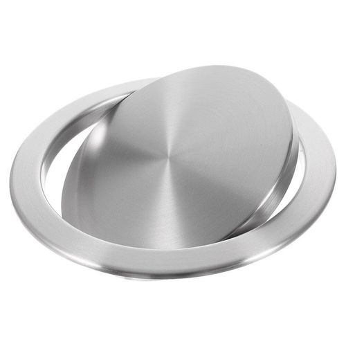 Zerodeko Trash Can Lid Replacement - Stainless Steel Trash Can with Swing Lid Garbage Can Lid for Base Kitchen and Bathroom Cabinet, Replacement Trash Bin Lid Only