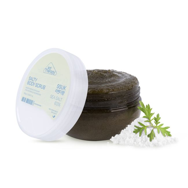 [salTherapy] Sol Therapy Body Scrub, Skin Exfoliating, Moisturizing, Gently Deep Cleansing, Finest, Made in Korea, Sea Salt, Body Scrub (Soltisk, 300g)