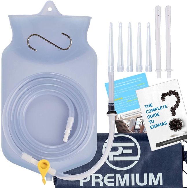 Enema Bag Kit Clear Non-Toxic Silicone. for Coffee and Water