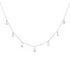 jewellerybox Sterling Silver Multi Star Drop Necklace
