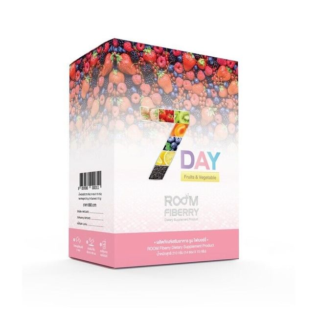 Room Fiberry 7 Day Fiber Drink Detox Cleansing Slim Fruits Vegetables 1 box