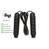 Memory Foam Adjustable Ball Bearing Fast Speed Skipping Jump Rope - (Black)