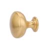 skohom 10 Pack Brush Brass Cabinet knobs, 1 2/16"(30mm) Solid and Heavy Duty Brass knobs for Drawer,Brush Gold knobs,Satin Brass knobs for Wardrobe,Simple Modern pullls