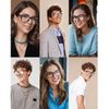Oversized Square Blue Light Blocking Glasses Computer Clear Frame Eyewear