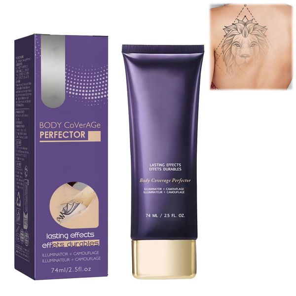 Tattoo Concealer, 74 ml Scars Concealer Tattoo Cover Waterproof Scars Cover Up, Waterproof Make Up Skin Scars Concealer for Body Scars, Cover Make Up Cosmetic Product