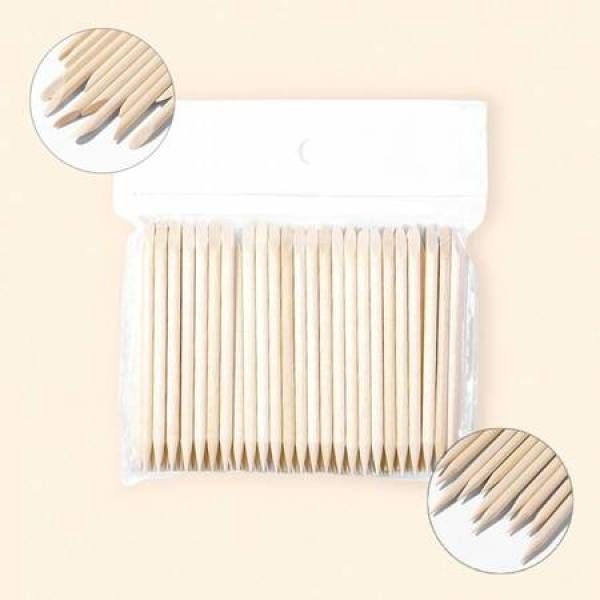 Nail stone parts material wood stick 7.5cm 100 pieces DD-11799 gel nail tool nail pusher wood stick gel nail art nail_MC