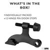 12 Pack Hinge Pin Black Door Stops -Heavy Duty Adjustable Door Stopper