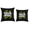 Green Basil Herbs Green Basil Throw Pillow