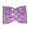 Ruihfas 5Pcs Easy Stretch Beaded Hair Combs Double Magic Slide Metal Comb Clip Hairpins for Women Hair Styling