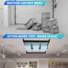 Overhead Tote Storage Rail System, Garage Ceiling Bin Storage Rack Heavy Duty Ad
