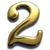 Number 2-2" Brass Numbers Better Box Mailboxes Brass Mail Box Numbers Two Inch Solid Brass Number 2