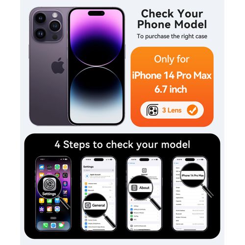 CANSHN Magnetic Compatible with iPhone 14 Pro Max Case, Upgraded [Full Camera Protection] [Compatible with Magsafe] [Translucent Matte] Shockproof Protective Phone Case Cover 6.7 Inch - Deep Blue