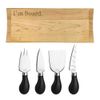 J.K Adams I am Board Multipurpose Maple Board and Set of 4 Cheese Knives